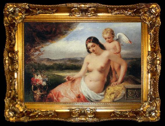framed  William Edward frost R.A. Venus and Cupid, ta009-2